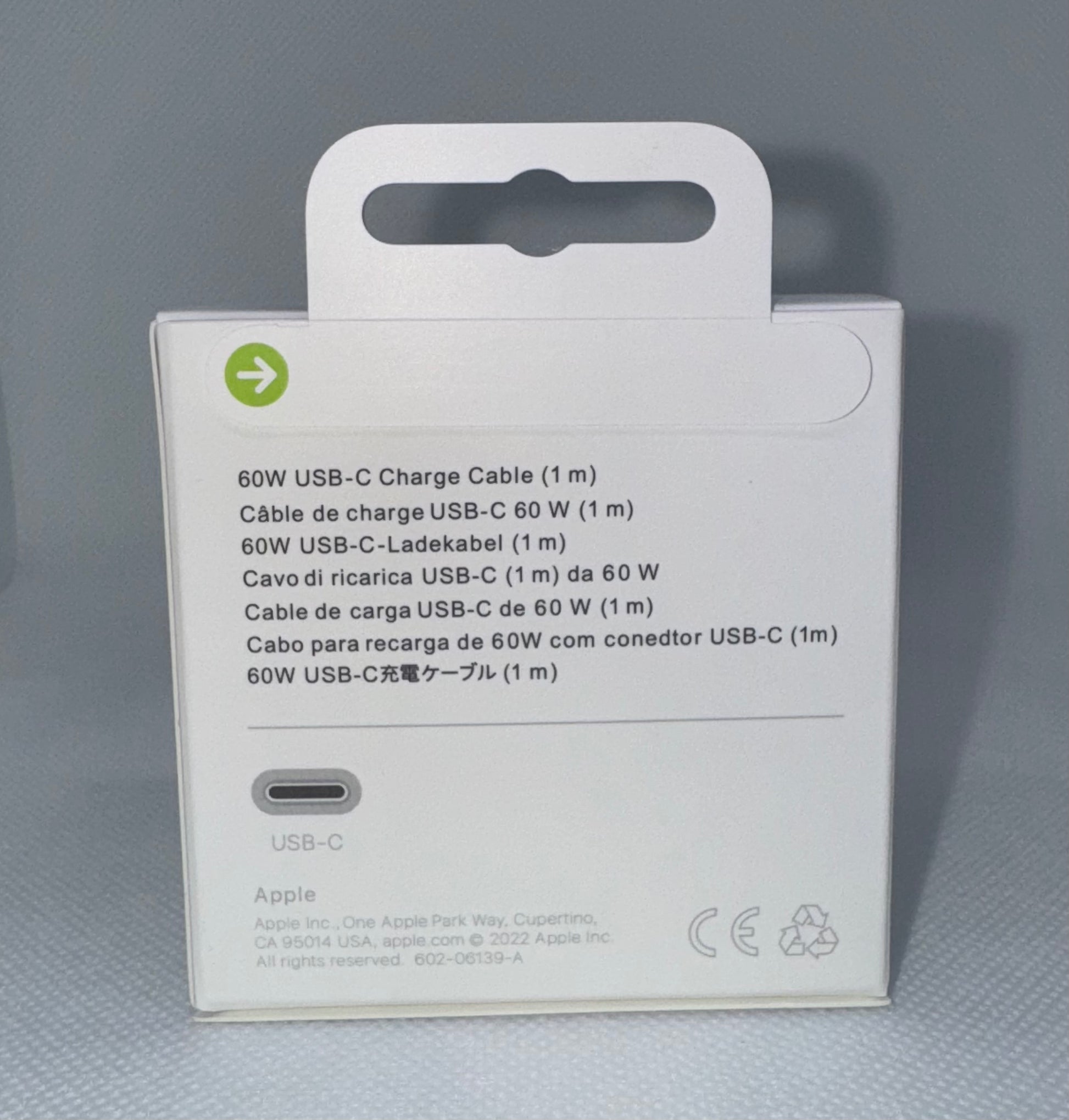 Cable Apple USB-C a USB-C 60W Original